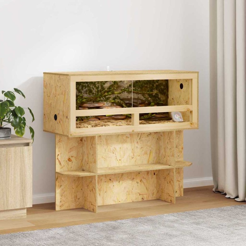 vidaXL Βάση Terrarium με ράφι Καφέ 100 x 40 x 50 cm OSB