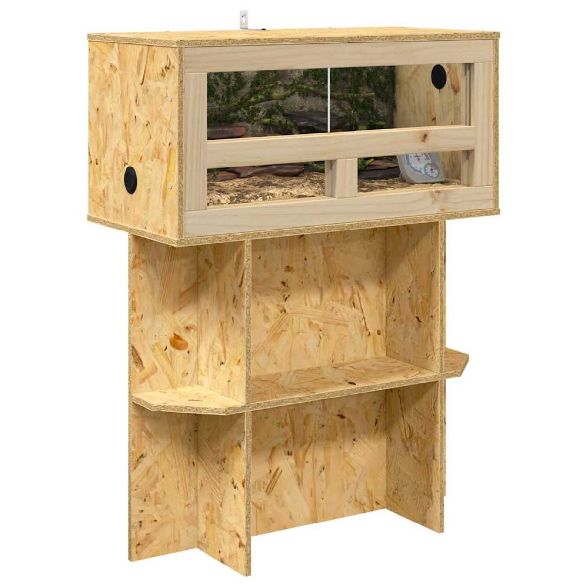 vidaXL Βάση Terrarium με ράφι Καφέ 60 x 30 x 50 εκ. OSB