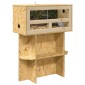 vidaXL Βάση Terrarium με ράφι Καφέ 60 x 30 x 50 εκ. OSB