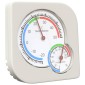 vidaXL Θερμουγρόμετρο Λευκό 7,5 x 7,5 x 1,2 εκ. ABS