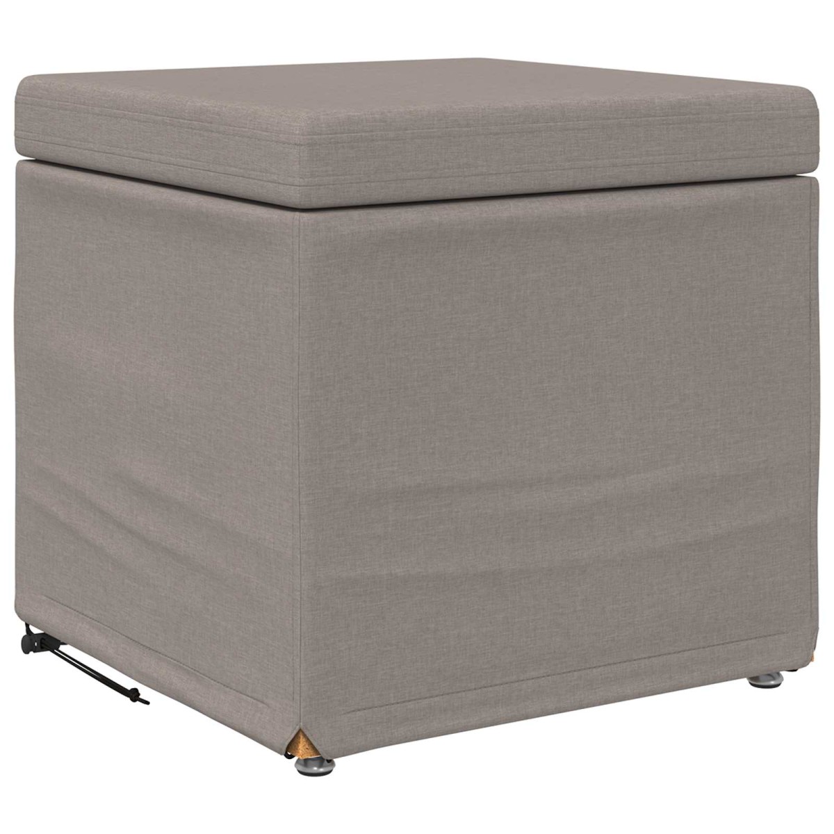 vidaXL Σκαμνί Taupe 41 x 41 x 40 εκ Ύφασμα και Επεξεργασμένο Ξύλο