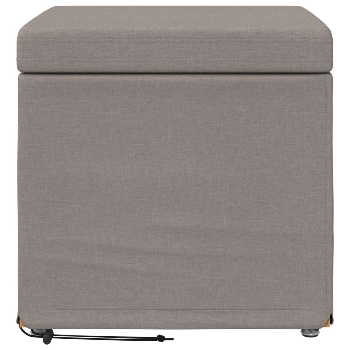 vidaXL Σκαμνί Taupe 41 x 41 x 40 εκ Ύφασμα και Επεξεργασμένο Ξύλο