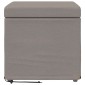 vidaXL Σκαμνί Taupe 41 x 41 x 40 εκ Ύφασμα και Επεξεργασμένο Ξύλο
