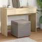vidaXL Σκαμνί Taupe 41 x 41 x 40 εκ Ύφασμα και Επεξεργασμένο Ξύλο