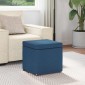 vidaXL Σκαμνί Μπλε 41 x 41 x 40 εκ Ύφασμα και Επεξεργασμένο Ξύλο