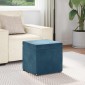 vidaXL Σκαμνί Μπλε 41 x 41 x 40 εκ Βελούδο και Μηχανικά Ξύλα