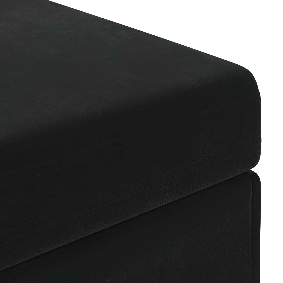 vidaXL Σκαμνί Μαύρο 41 x 41 x 40 εκ Βελούδο και Μηχανικά Ξύλα