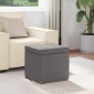 vidaXL Σκαμνί Γκρι 41 x 41 x 40 εκ Ψεύτικο Δέρμα και Μηχανικά Ξύλα