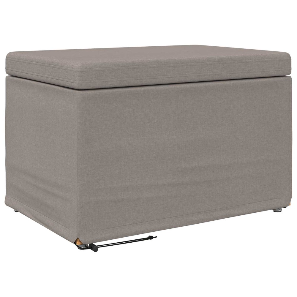 vidaXL Σκαμνί Taupe 61 x 41 x 40 εκ Ύφασμα και Επεξεργασμένο Ξύλο