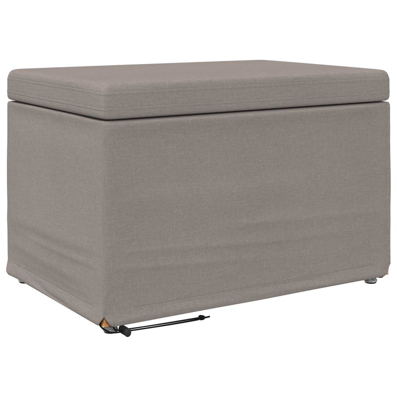 vidaXL Σκαμνί Taupe 61 x 41 x 40 εκ Ύφασμα και Επεξεργασμένο Ξύλο