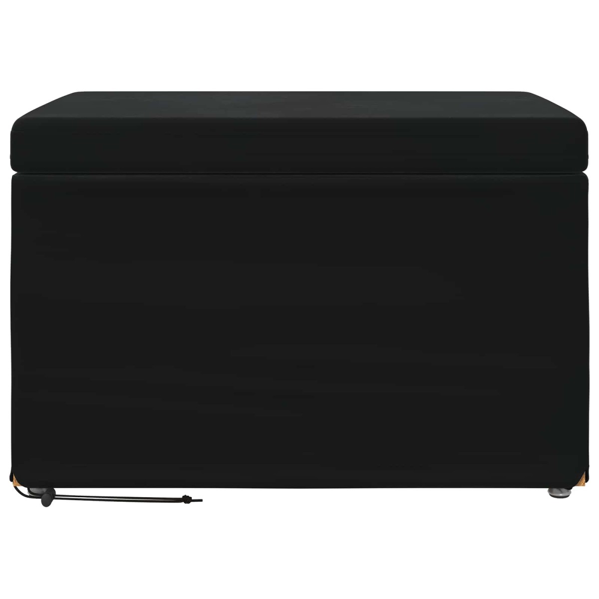 vidaXL Σκαμνί Μαύρο 61 x 41 x 40 εκ Βελούδο και Μηχανικά Ξύλα