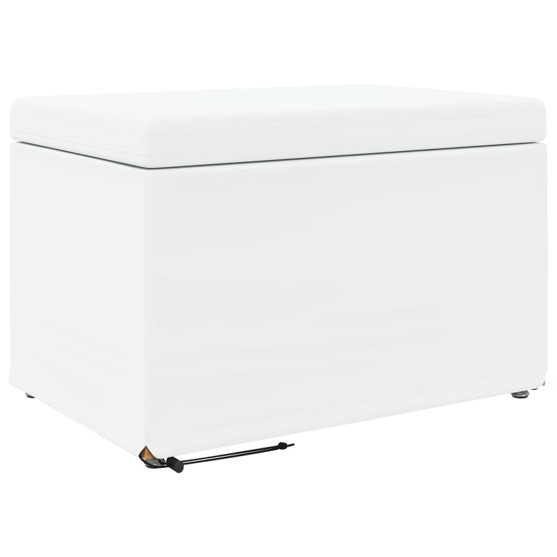 vidaXL Σκαμνί Λευκό 61 x 41 x 40 εκ Ψεύτικο Δέρμα και Μηχανικά Ξύλα