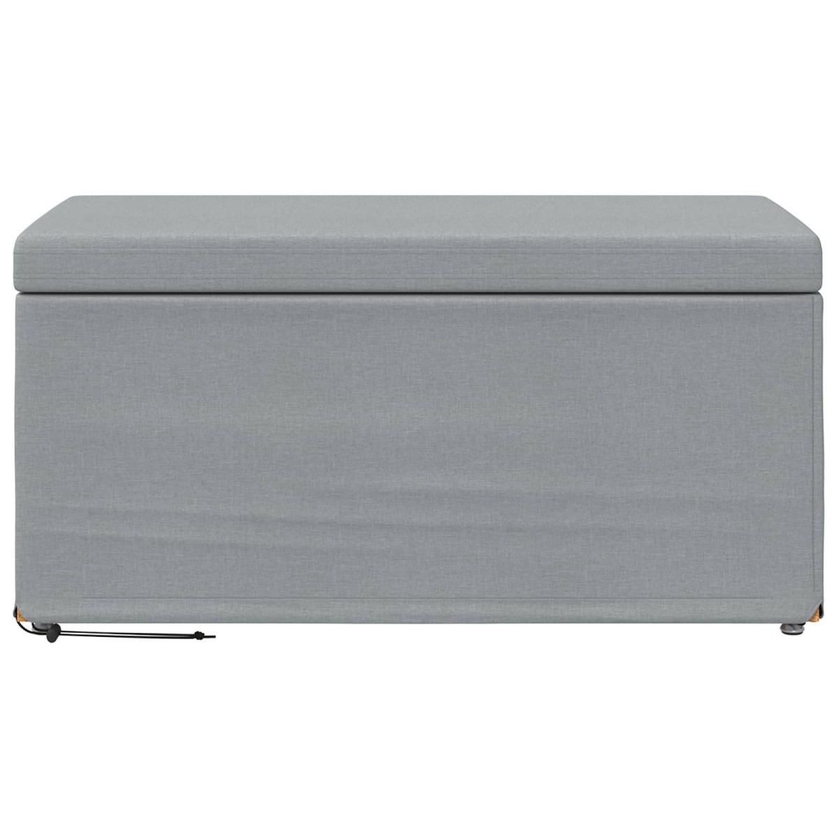 vidaXL Σκαμνί Ανοιχτό γκρι Ύφασμα και Επεξεργασμένο Ξύλο