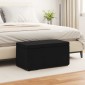 vidaXL Σκαμνί Μαύρο 81 x 41 x 40 cm Ύφασμα και Επεξεργασμένο Ξύλο