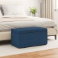 vidaXL Σκαμνί Μπλε 81 x 41 x 40 cm Ύφασμα και Επεξεργασμένο Ξύλο