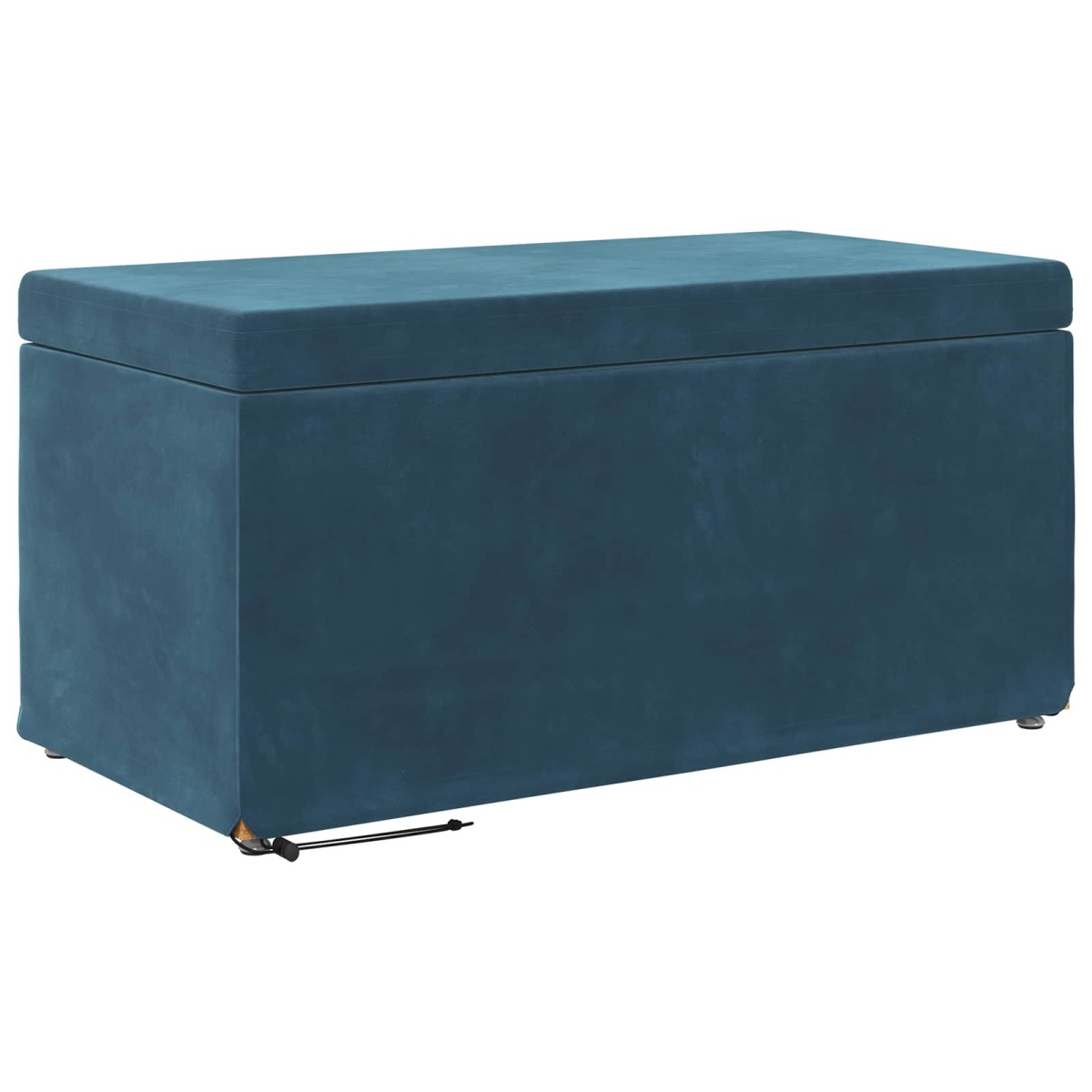 vidaXL Σκαμνί Μπλε 81 x 41 x 40 cm Βελούδο και Μηχανικά Ξύλα