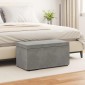 vidaXL Σκαμνί Ανοιχτό γκρι 81 x 41 x 40 cm Βελούδο και Μηχανικά Ξύλα