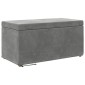 vidaXL Σκαμνί Σκούρο Γκρι 81 x 41 x 40 cm Βελούδο και Μηχανικά Ξύλα