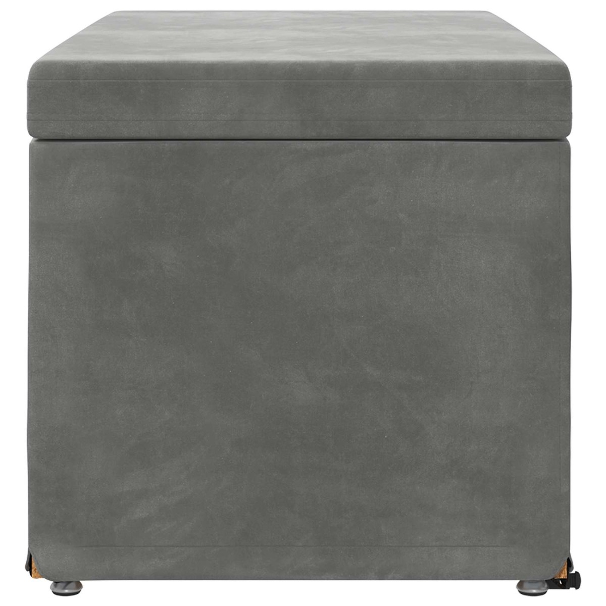 vidaXL Σκαμνί Σκούρο Γκρι 81 x 41 x 40 cm Βελούδο και Μηχανικά Ξύλα
