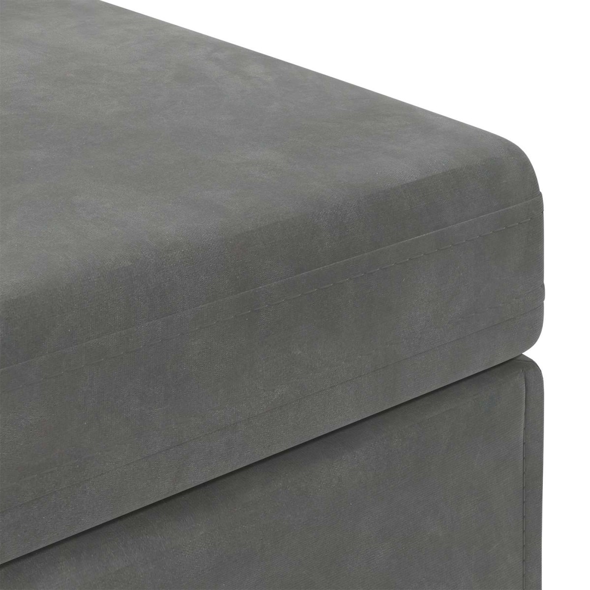 vidaXL Σκαμνί Σκούρο Γκρι 81 x 41 x 40 cm Βελούδο και Μηχανικά Ξύλα