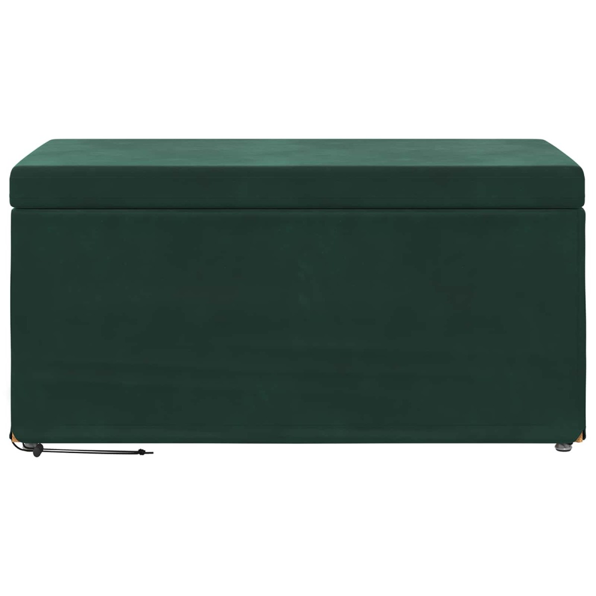 vidaXL Σκαμνί Σκούρο Πράσινο 81 x 41 x 40 cm Βελούδο και Μηχανικά Ξύλα