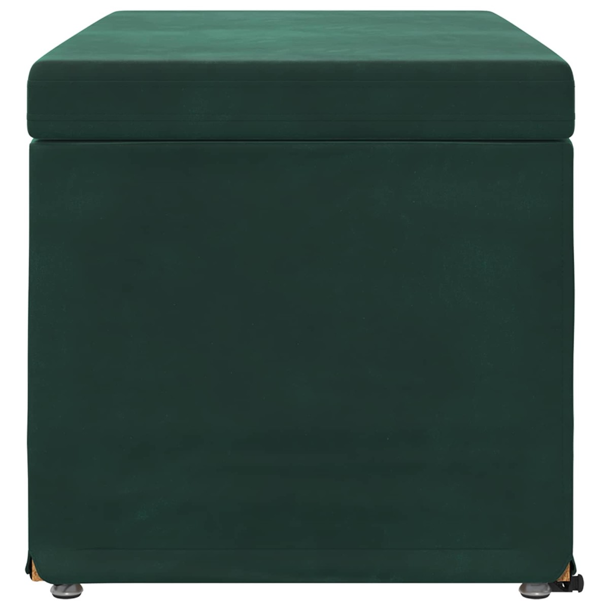 vidaXL Σκαμνί Σκούρο Πράσινο 81 x 41 x 40 cm Βελούδο και Μηχανικά Ξύλα