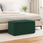 vidaXL Σκαμνί Σκούρο Πράσινο 81 x 41 x 40 cm Βελούδο και Μηχανικά Ξύλα