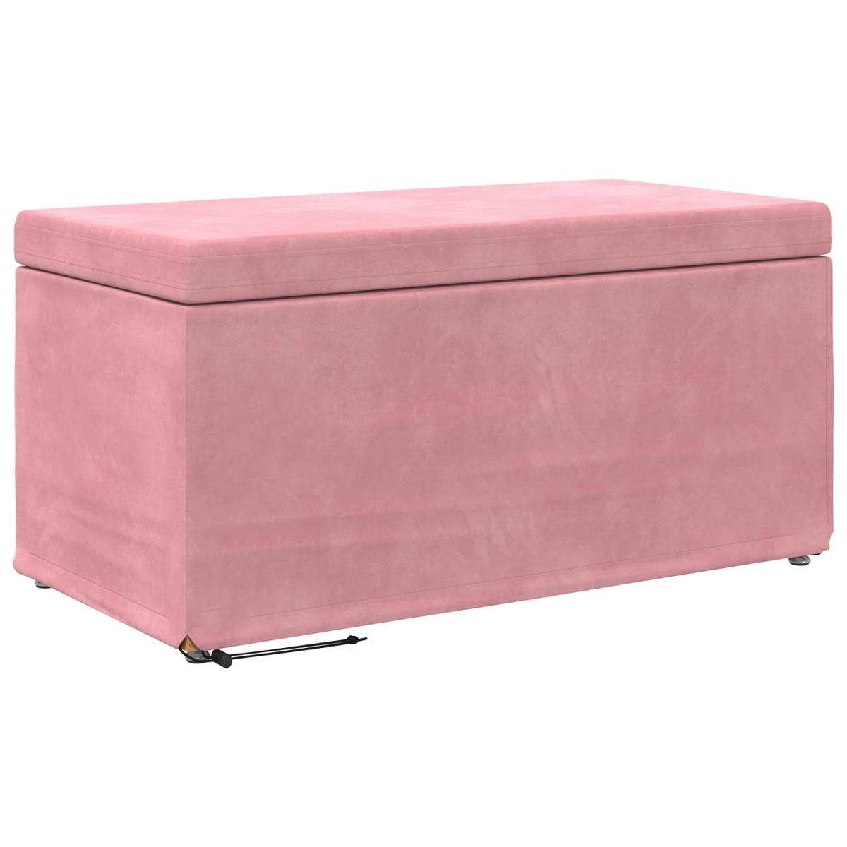 vidaXL Σκαμνί Ροζ 81 x 41 x 40 cm Βελούδο και Μηχανικά Ξύλα