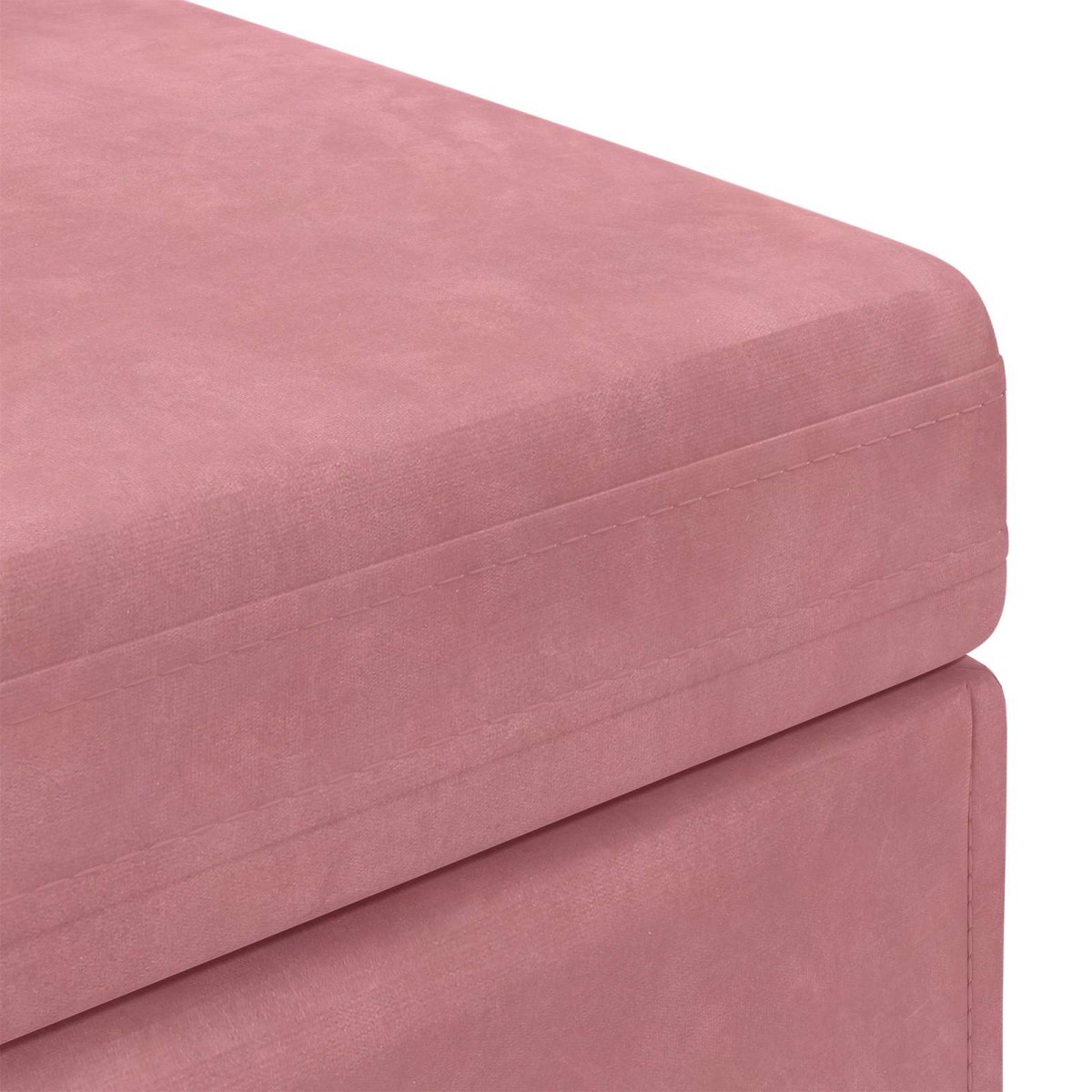 vidaXL Σκαμνί Ροζ 81 x 41 x 40 cm Βελούδο και Μηχανικά Ξύλα