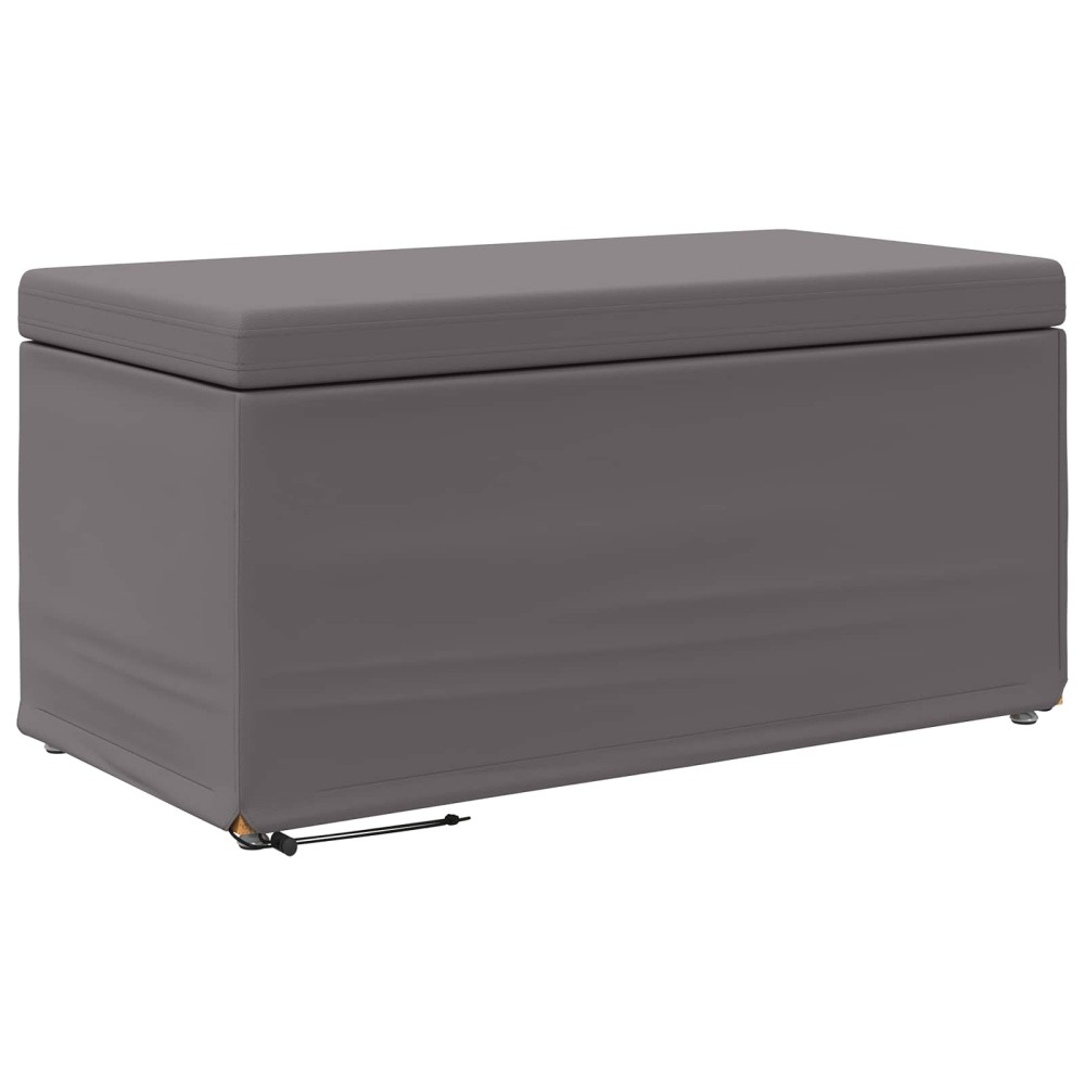 vidaXL Σκαμνί Γκρι 81 x 41 x 40 cm Ψεύτικο Δέρμα και Μηχανικά Ξύλα