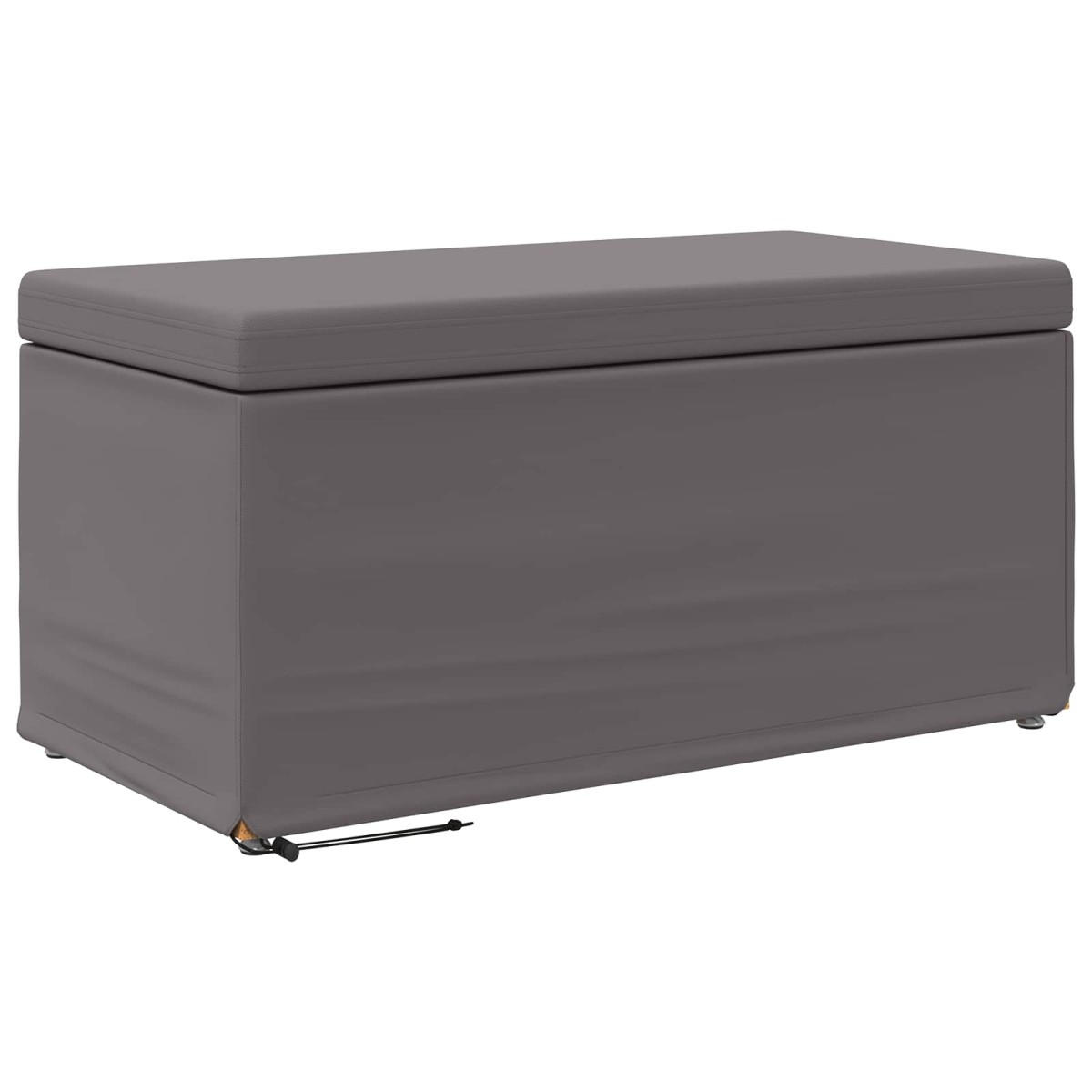vidaXL Σκαμνί Γκρι 81 x 41 x 40 cm Ψεύτικο Δέρμα και Μηχανικά Ξύλα