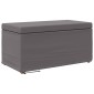 vidaXL Σκαμνί Γκρι 81 x 41 x 40 cm Ψεύτικο Δέρμα και Μηχανικά Ξύλα