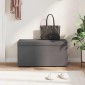 vidaXL Σκαμνί Γκρι 81 x 41 x 40 cm Ψεύτικο Δέρμα και Μηχανικά Ξύλα