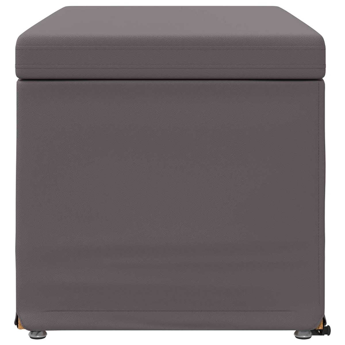 vidaXL Σκαμνί Γκρι 81 x 41 x 40 cm Ψεύτικο Δέρμα και Μηχανικά Ξύλα