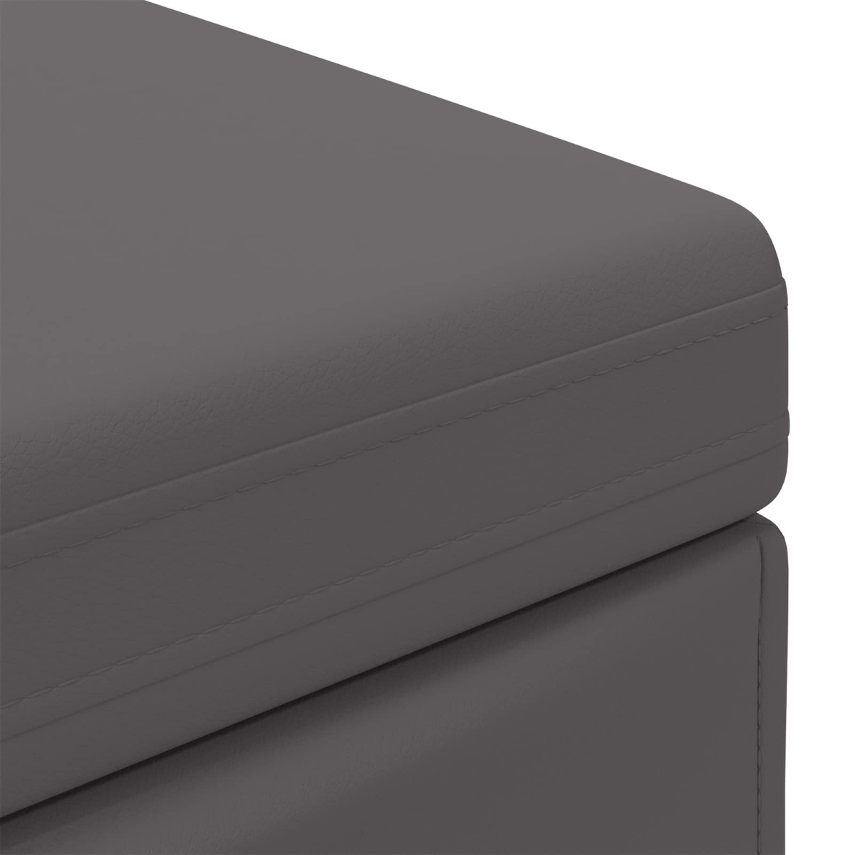 vidaXL Σκαμνί Γκρι 81 x 41 x 40 cm Ψεύτικο Δέρμα και Μηχανικά Ξύλα