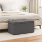 vidaXL Σκαμνί Γκρι 81 x 41 x 40 cm Ψεύτικο Δέρμα και Μηχανικά Ξύλα