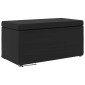 vidaXL Σκαμνί Μαύρο 81 x 41 x 40 cm Ψεύτικο Δέρμα και Μηχανικά Ξύλα