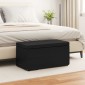 vidaXL Σκαμνί Μαύρο 81 x 41 x 40 cm Ψεύτικο Δέρμα και Μηχανικά Ξύλα