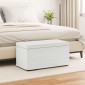 vidaXL Σκαμνί Λευκό 81 x 41 x 40 cm Ψεύτικο Δέρμα και Μηχανικά Ξύλα