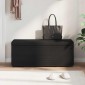 vidaXL Σκαμνί Μαύρο 101 x 41 x 40 εκ Ύφασμα και Επεξεργασμένο Ξύλο