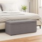 vidaXL Σκαμνί Taupe 101 x 41 x 40 εκ Ύφασμα και Επεξεργασμένο Ξύλο