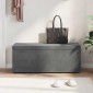 vidaXL Σκαμνί Σκούρο Γκρι 101 x 41 x 40 εκ Βελούδο και Μηχανικά Ξύλα