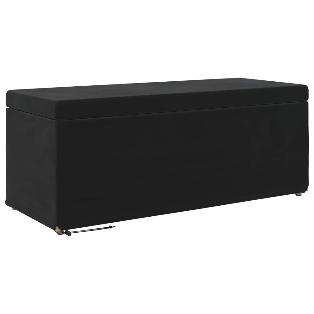 vidaXL Σκαμνί Μαύρο 101 x 41 x 40 εκ Βελούδο και Μηχανικά Ξύλα