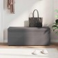 vidaXL Σκαμνί Γκρι 101 x 41 x 40 εκ Ψεύτικο Δέρμα και Μηχανικά Ξύλα
