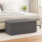 vidaXL Σκαμνί Γκρι 101 x 41 x 40 εκ Ψεύτικο Δέρμα και Μηχανικά Ξύλα