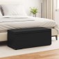 vidaXL Σκαμνί Μαύρο 101 x 41 x 40 εκ Ψεύτικο Δέρμα και Μηχανικά Ξύλα