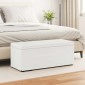 vidaXL Σκαμνί Λευκό 101 x 41 x 40 εκ Ψεύτικο Δέρμα και Μηχανικά Ξύλα