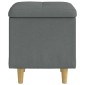 vidaXL Οθωμανικό αποθήκευσης Σκούρο Γκρι 40 x 40 x 45 cm ύφασμα