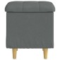 vidaXL Οθωμανικό αποθήκευσης Σκούρο Γκρι 40 x 40 x 45 cm ύφασμα