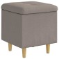 vidaXL Οθωμανικό αποθήκευσης με μαξιλάρι Taupe 40 x 40 x 45 cm ύφασμα